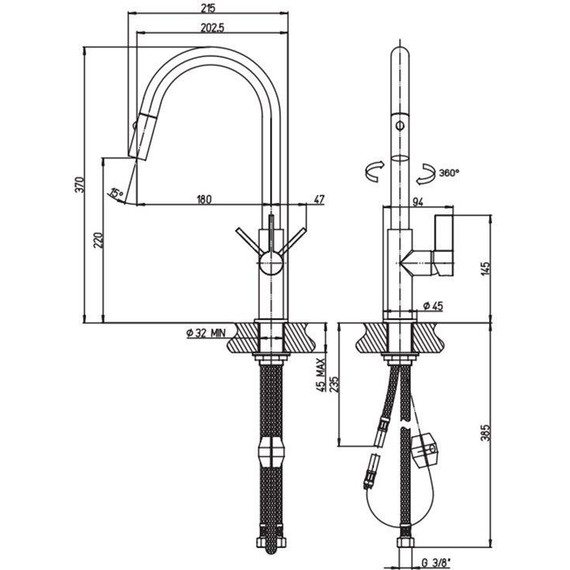 Смеситель для кухни Paini Cox 78CR591SAKM, хром фото 3