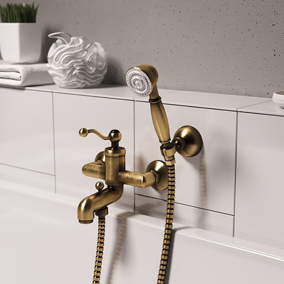 Смеситель для ванны Paini Duomo 88F3105KM, бронза - 4 Смеситель для ванны Paini Duomo 88F3105KM, бронза фото 4