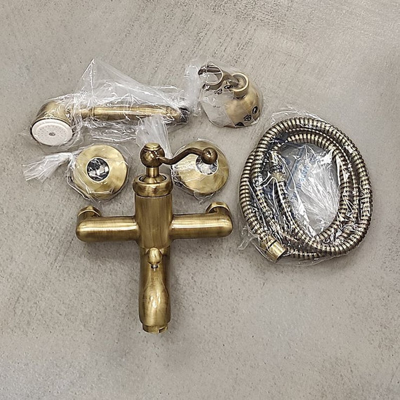 Смеситель для ванны Paini Duomo 88F3105KM, бронза - 5 Смеситель для ванны Paini Duomo 88F3105KM, бронза фото 5