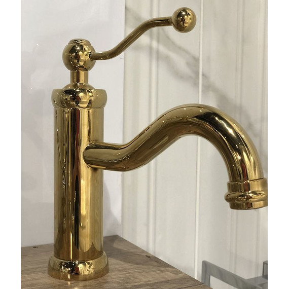 Смеситель для раковины Paini Duomo 88OP211, золото фото 3