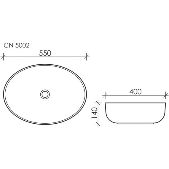 Раковина-чаша ceramicanova Element 55 см CN5002 - 6 Раковина-чаша ceramicanova Element 55 см CN5002 фото 6