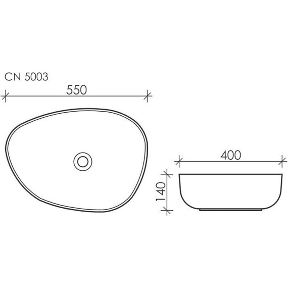 Раковина-чаша ceramicanova Element 55 см CN5003 - 5 Раковина-чаша ceramicanova Element 55 см CN5003 фото 5