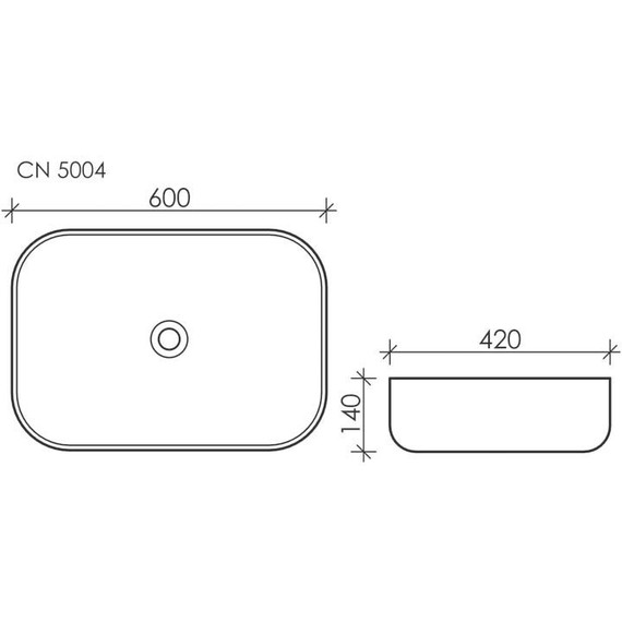 Раковина-чаша ceramicanova Element 60 см CN5004 - 6 Раковина-чаша ceramicanova Element 60 см CN5004 фото 6