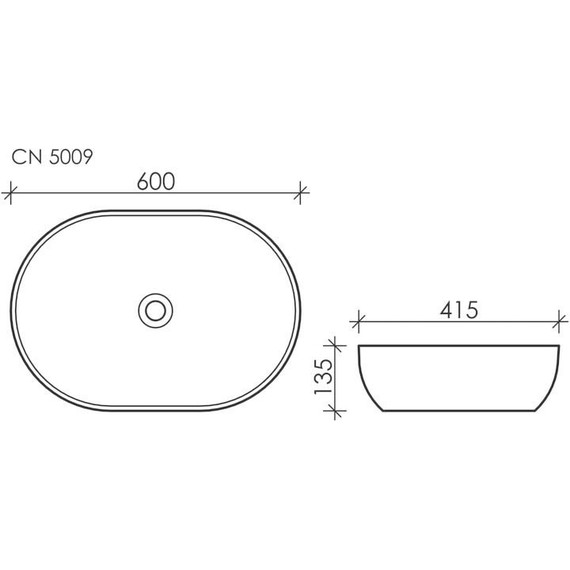 Раковина-чаша ceramicanova Element 60 см CN5009 фото 9