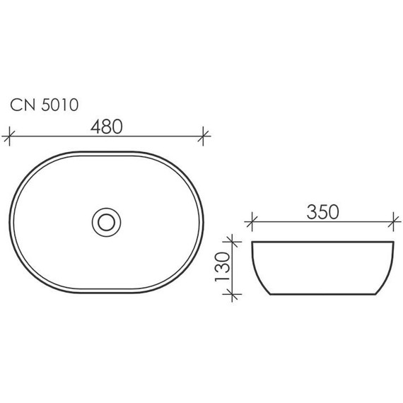 Раковина-чаша ceramicanova Element 48 см CN5010 - 7 Раковина-чаша ceramicanova Element 48 см CN5010 фото 7