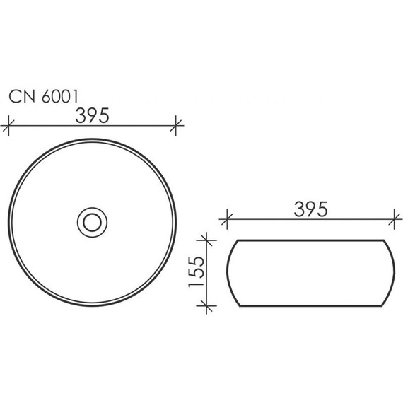 Раковина-чаша ceramicanova Element 40 см CN6001 - 7 Раковина-чаша ceramicanova Element 40 см CN6001 фото 7