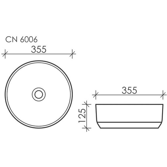 Раковина-чаша ceramicanova Element 35 см CN6006, белый матовый - 8 Раковина-чаша ceramicanova Element 35 см CN6006, белый матовый фото 8