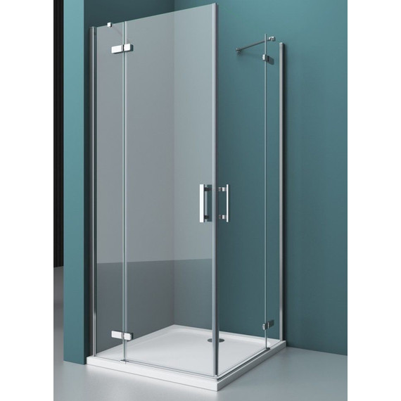 Душевое ограждение BelBagno 90х90 см KRAFT-A-22-90-C-Cr, хром/прозрачное фото 