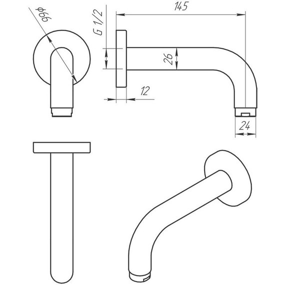 Излив для ванны Paini Cox 78CR430, хром - 6 Излив для ванны Paini Cox 78CR430, хром фото 6