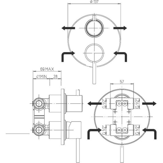 Смеситель для душа Paini Cox 78CR6911, хром фото 4