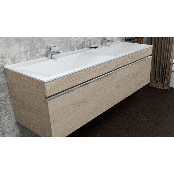 Тумба подвесная с раковиной Velvex Pulsus 140 см tpPUL.140-25, дуб сонома - 2 Тумба подвесная с раковиной Velvex Pulsus 140 см tpPUL.140-25, дуб сонома фото 2