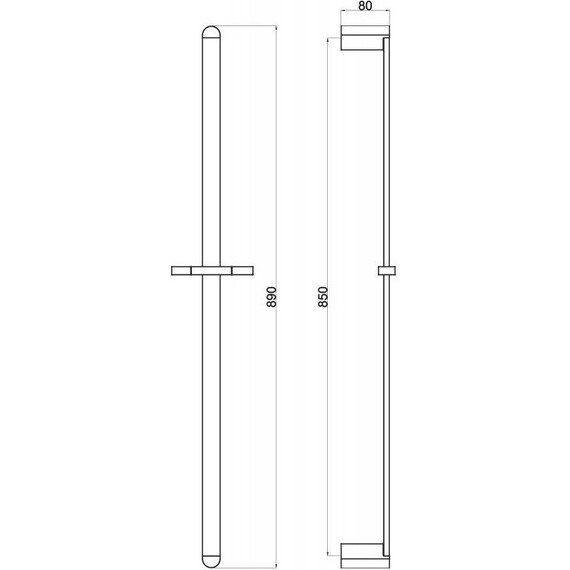 Душевая штанга Belbagno Arlie 85 см ARL-SA-CRM фото 2
