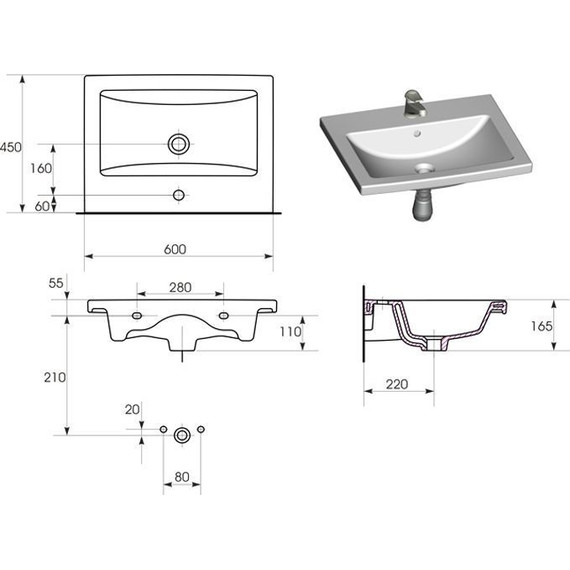 Тумба подвесная с раковиной Velvex Klaufs 60 см tpKLA.60.1Y-616.216, белый глянец - 12 Тумба подвесная с раковиной Velvex Klaufs 60 см tpKLA.60.1Y-616.216, белый глянец фото 12
