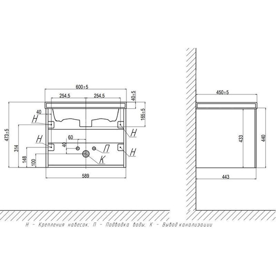 Тумба подвесная с раковиной Velvex Klaufs 60 см tpKLA.60.1Y-616.216, белый глянец - 13 Тумба подвесная с раковиной Velvex Klaufs 60 см tpKLA.60.1Y-616.216, белый глянец фото 13
