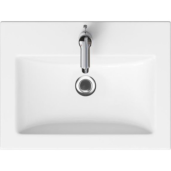 Тумба подвесная с раковиной Velvex Klaufs 60 см tpKLA.60.2Y-616.216, белый глянец фото 3