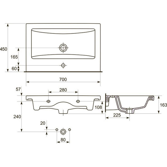 Тумба подвесная с раковиной Velvex Klaufs 70 см tpKLA.70.2Y-616.216, белый глянец фото 9