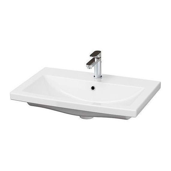 Тумба подвесная с раковиной Velvex Klaufs 70 см tpKLA.70.2Y-616.216, белый глянец фото 2