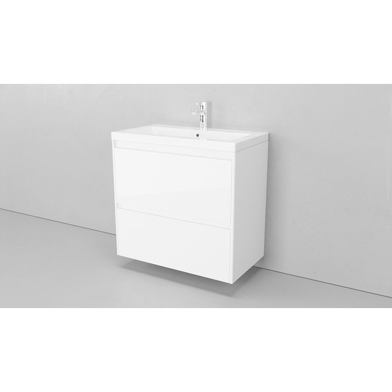 Тумба подвесная с раковиной Velvex Klaufs 80 см tpKLA.80.2Y-616.216, белый глянец - 6 Тумба подвесная с раковиной Velvex Klaufs 80 см tpKLA.80.2Y-616.216, белый глянец фото 6