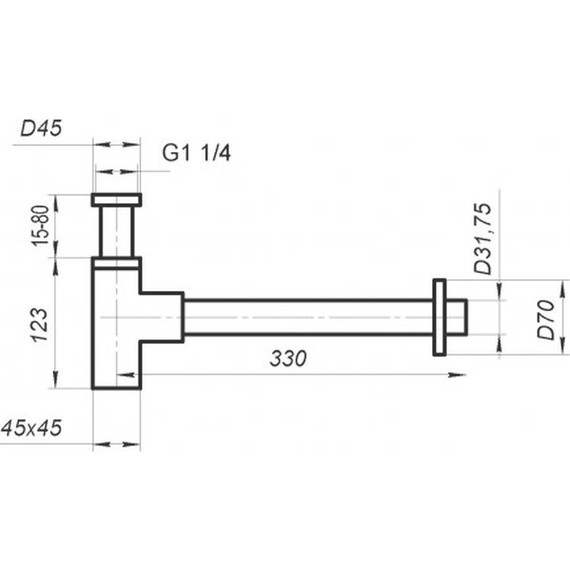 Сифон для умывальника BelBagno BB-SMQ2-01 фото 2