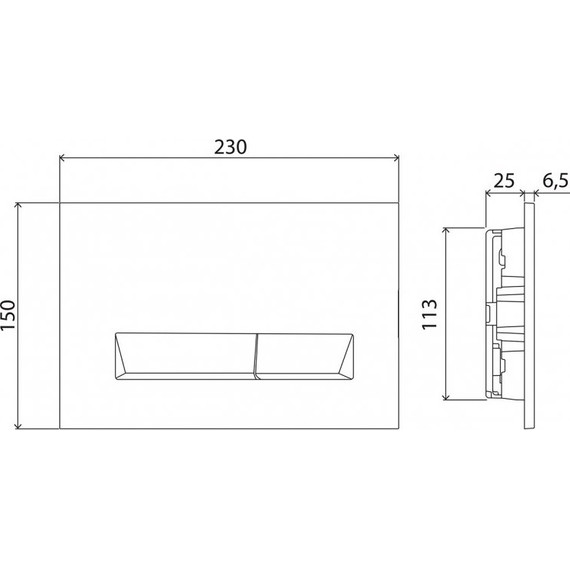 Кнопка смыва BelBagno Marmi BB010-MR-CHROME, хром глянцевый - 2 Кнопка смыва BelBagno Marmi BB010-MR-CHROME, хром глянцевый фото 2