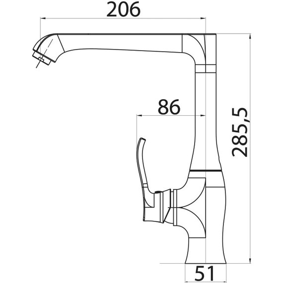 Смеситель для кухни BelBagno Trula TRU-LAM-CRM - 2 Смеситель для кухни BelBagno Trula TRU-LAM-CRM фото 2