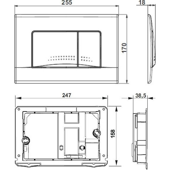Кнопка смыва Roca Active 8901130B1, хром глянец фото 2