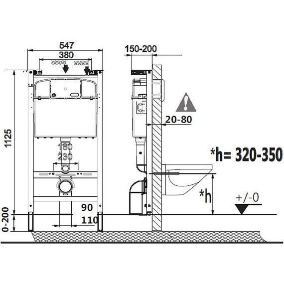 Инсталляция с подвесным унитазом Roca Dama Senso 7893104680 (без кнопки смыва) фото 6