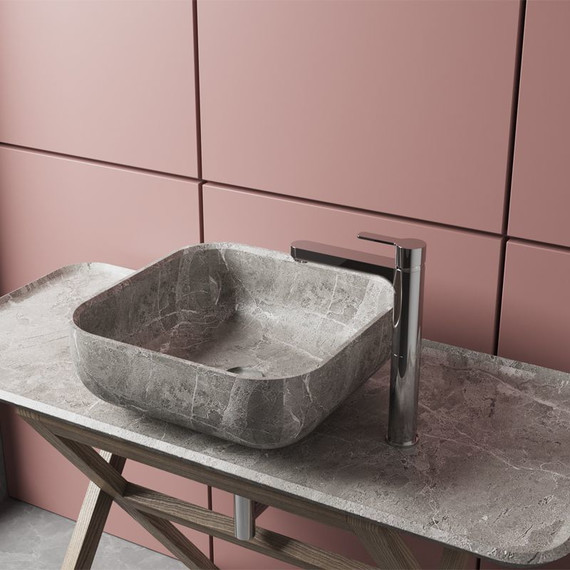 Смеситель для раковины высокий Paini Arena 92CR211LLBLFTSSRKM, хром фото 3