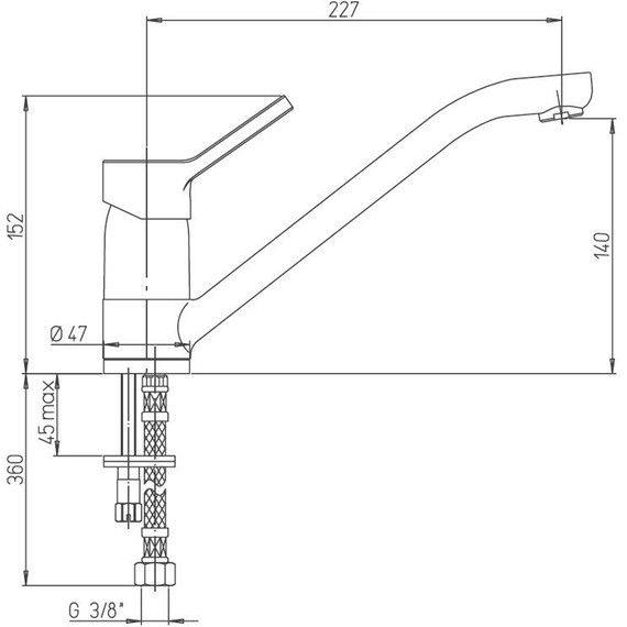 Смеситель для кухни Paini Arena 92CR573KM, хром фото 6