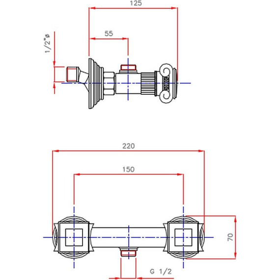 Смеситель для душа Cezares OLIMP-DS-03/24-O, золото, Цвет производителя: золото фото 2