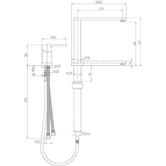 Смеситель для кухни Paini Arena 92CR569/5822FKM, хром фото 7