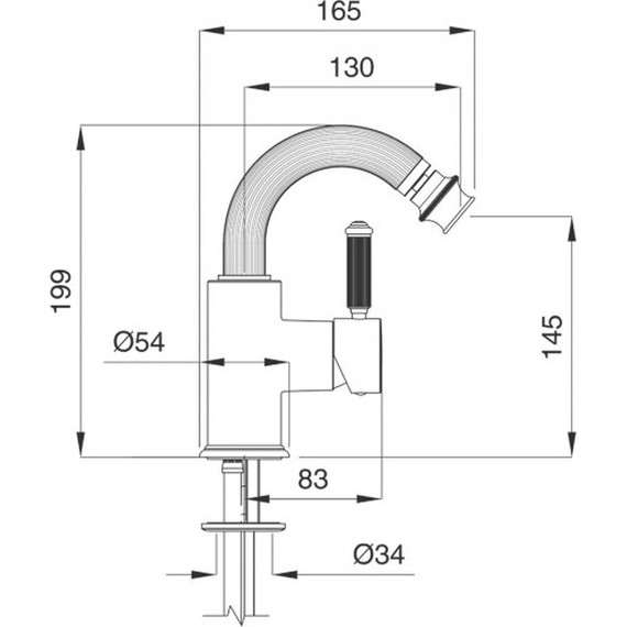 Смеситель для биде Cezares OLIMP-BSM2-01-L, Цвет производителя: хром фото 2