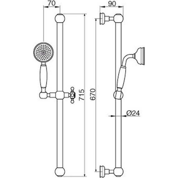 Душевой гарнитур Cezares OLIMP-SD-01 - 2 Душевой гарнитур Cezares OLIMP-SD-01 фото 2