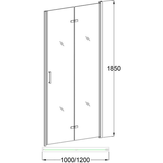 Душевая дверь Veconi Vianno 100 см VN42-100-01-19C1, хром/прозрачное фото 4