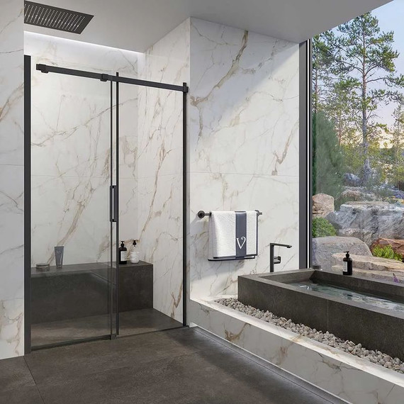 Душевая дверь Veconi Vianno 120 см VN70-120-01-19C4, чёрный/прозрачное - 4 Душевая дверь Veconi Vianno 120 см VN70-120-01-19C4, чёрный/прозрачное фото 4