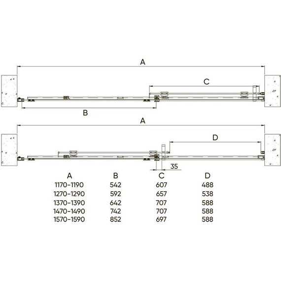 Душевая дверь Veconi Vianno 140 см VN70-140-01-19C4, чёрный/прозрачное фото 5