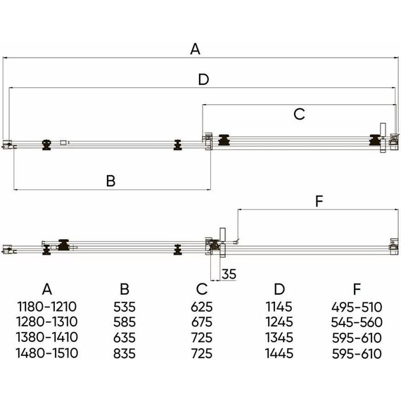 Душевая дверь Veconi Vianno 140 см VN74-140-01-C4 (стекло 8 мм) хром/прозрачное фото 3