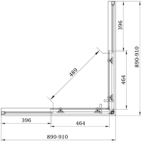 Душевое ограждение Veconi Rovigo 90x90 см RV09-90-01-C7, чёрный/прозрачное - 3 Душевое ограждение Veconi Rovigo 90x90 см RV09-90-01-C7, чёрный/прозрачное фото 3