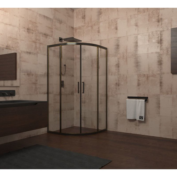 Душевое ограждение Veconi Rovigo 80 см RV04-80PL-01-19C1, чёрный/прозрачное фото 3