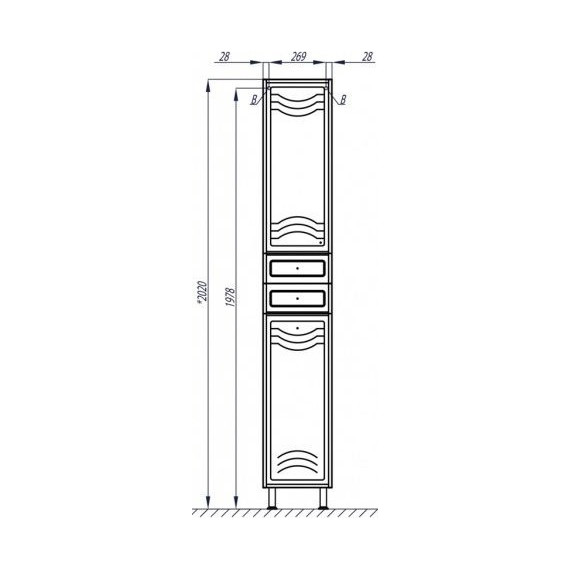 Пенал напольный Акватон Домус 32 см 1A122003DO01L фото 3