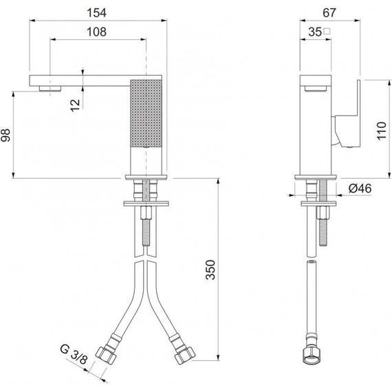 Смеситель для раковины Cezares PRIZMA-LSM2-01-W0 фото 2