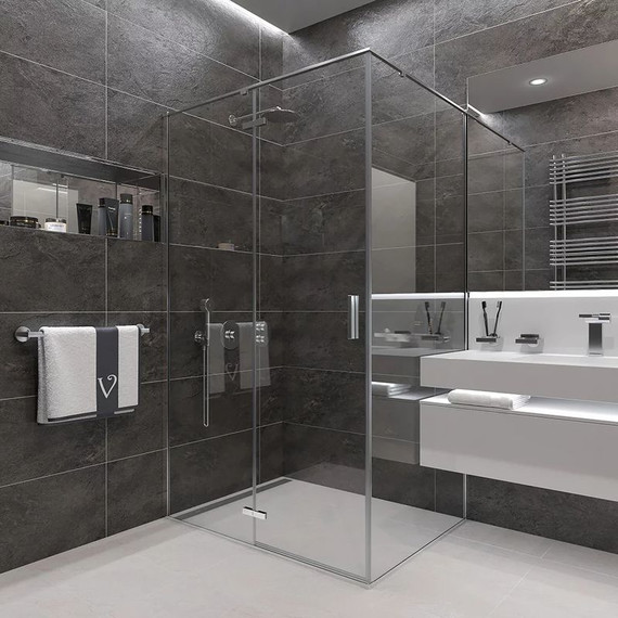 Душевое ограждение Veconi Rovigo 120х80 см RV073-12080-01-C4, хром/прозрачное фото 3