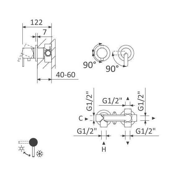 Смеситель для ванны Cezares LEAF-VDIM3-NOP, черный матовый, Цвет производителя: чёрный матовый - 2 Смеситель для ванны Cezares LEAF-VDIM3-NOP, черный матовый, Цвет производителя: чёрный матовый фото 2