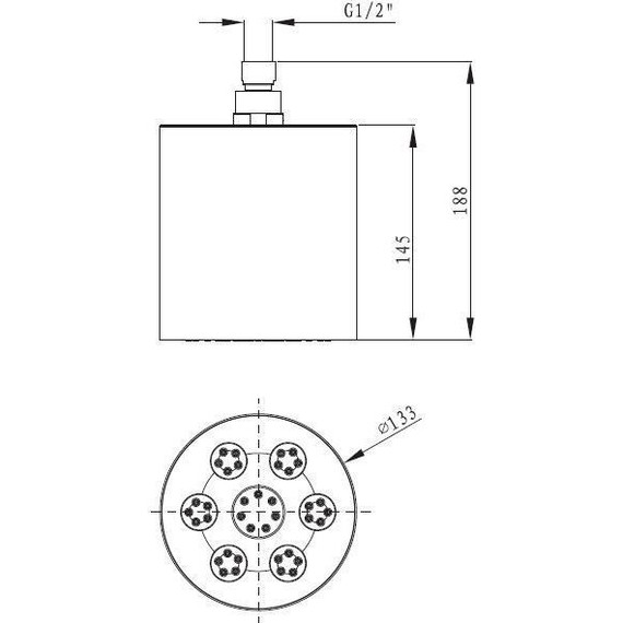 Верхний душ Cezares CZR-SPW130-01 130х130 мм фото 2