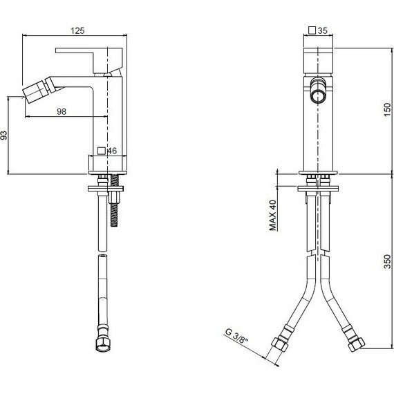 Смеситель для биде Cezares UNIKA-BSM1-01, Цвет производителя: хром фото 2