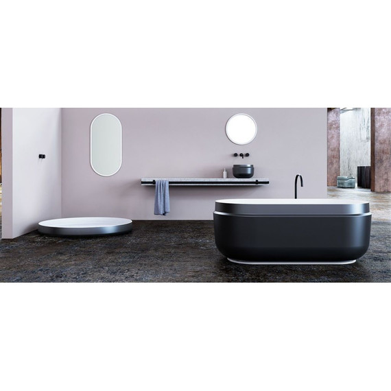 Ванна отдельностоящая Kolpa-San Boul FS 165x85 см, белый/черный фото 2