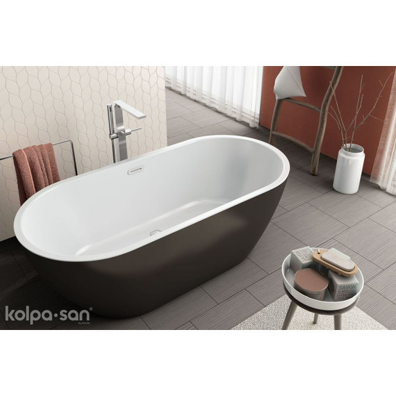 Ванна отдельностоящая Kolpa-San Dalia FS 170x80 см, белый/черный фото 