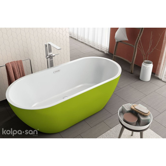 Ванна отдельностоящая Kolpa-San Dalia FS 170x80 см, белый/зеленый фото 