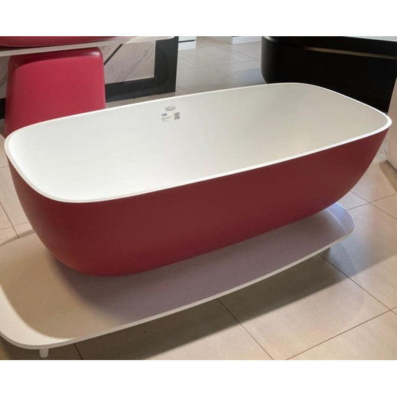 Ванна отдельностоящая Kolpa-San Milo FS 174x75 см, белый/красный фото 