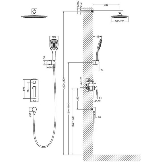 Душевая система для душа Timo Helmi SX-4069/03SM, черный фото 5